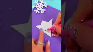 COMMENT CREER DES FLOCONS DE NEIGE - BRICOLAGE EN PAPIER - IDEES POUR NO&Euml;L - #youtubeshorts #no&euml;l