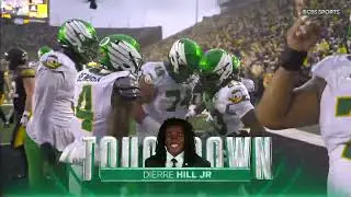 Dierre Hill Punches Into the End Zone vs. Iowa | Oregon Football