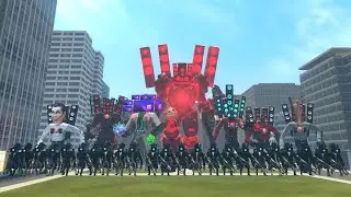ALL SKIBIDI TOILET BOSSES VS TITAN CAMERAMAN, TV MAN & SPEAKERMAN – IN GARRY'S MOD!