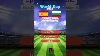 Spain vs Bulgaria World Cup 2026 Qualifiers Prediction | Who Will Win? #match #prediction #spain