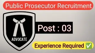 Public Prosecutor ::: Recruitment | Post : 03 | Legal jobs |