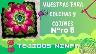 TUTORIAL DE COMO TEJER MUESTRA PARA COLCHAS DE CAMA, ALMOHADAS Y COJINES TEJIDO A CROCHET.