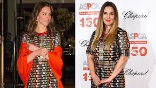 Kate Middleton or Drew Barrymore: Who Wore This Tory Burch Dress Better?