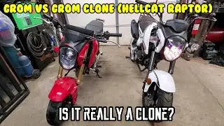 (E2) Honda Grom ($3400) VS TaoTao Hell Cat Raptor ($1178)  clone side by side comparison.