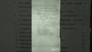 class 10 information technology first monthly Examination Test Paper (2023-2024)