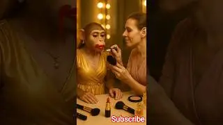 monkey's magic💄 bridal makeup 🤩 #funny #explore #viralfyp #usbridal #viral #comedy #trending #cat