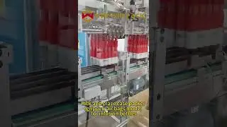 Pick and place case packer (gripper: air bags mode) for infusion bottles #casepacker #shorts