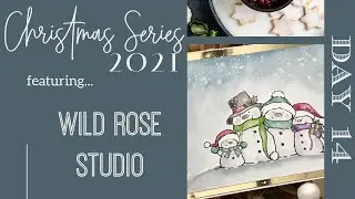 Christmas Series 2021 - Day 14 | Wild Rose Studio | Snowmen | Altenew Watercolor Pan Set!