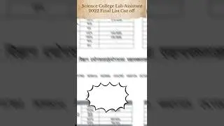 Science College Lab Assistant 2022 Final Cut off