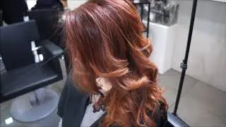 balayage copper-pink