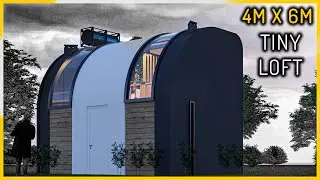 4x6 meters Fantastic Tiny Loft Design | 2 Bedrooms #tinyhousedesign #tinylof