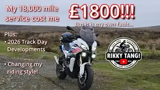 My BMW S1000 XR 18,000 mile Service Shocker! Plus Track Day news and Riding Style update!