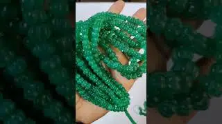 Natural Green Onyx Stone Carved Melon Gemstone Beads Strand - AK Gemstone Beads