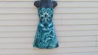 Mandala Tie Dye Dress - Hippie Inspired Wearable Art - Hand Dyed by Moon Dyes