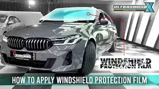 Watch Windshield Protection Film on BMW GT | UltrashieldX PPF installation