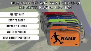 Personalised Name Football Boots Bag Children's Sports Bags Rugby PE Gym Kit Bag for Boys Girls Kids