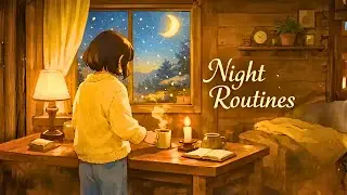 Night Routines in a Wooden House  Cozy Ghibli Style Slow Living