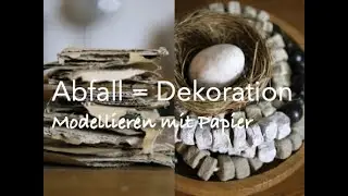 Tolle grosse Dekokette aus Altpapier.