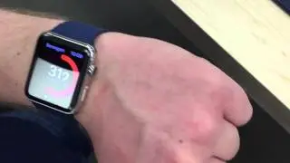 Apple Watch 42mm Blue Leather Loop Hands On All Angles Stainless Steel