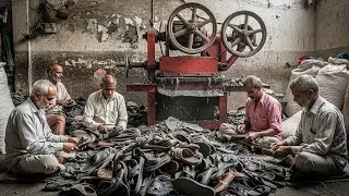 Recycling Process of old Plastic Shoes to make new shoes | Recycling old plastic shoes in factory