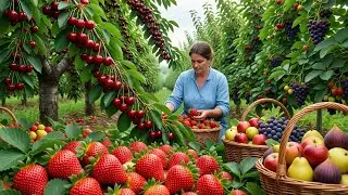 Peaceful Countryside Farm Life – Cherry Trees, Strawberry Fields & Garden Fruits