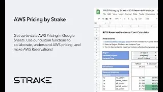 AWS Pricing add-on for Google Sheets