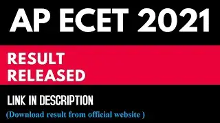 ap ecet result 2021 | official website