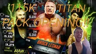 115K CREDITS TITAN PACK OPENING!! 22 PACKS!! WWE SUPERCARD #32
