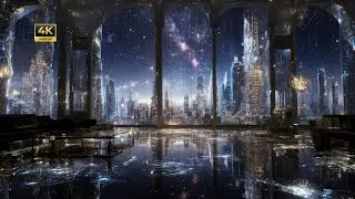 City of Glass | Futuristic Interior Design in Night Lighting | 4K Visual Odyssey