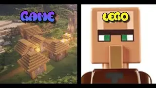 I made a lego Minecraft village! (custom model)