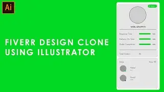 Fiverr Design Clone using Illustrator - Profile Component | Adobe Illustrator Fast Play