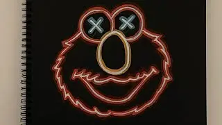 Lets draw Elmo neon effect