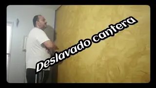 Haciendo deslavado tipo cantera con pintura de agua y estopa
