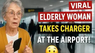 😲 Elderly Woman Takes Someone&rsquo;s Charger at the Airport | Stealing or Mistake? #viral 