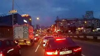 Views of the Yekaterinburg from the saddle of a motorcycle
