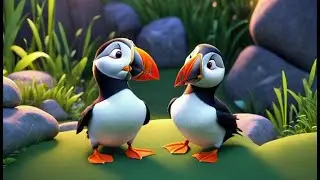 Five Little Puffins Counting Fish | Nursery Rhymes for Kids & Baby Songs