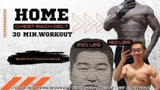 delt triceps. 30 Min. HOME WORKOUT Burn Fat Gain Muscle. TEMPO: slow