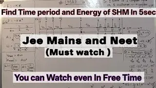 Map Of SHM | For Jee Mains and Neet |Find  Time period and Energy |#jeemains #neet2026 #ncertphysics