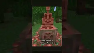 Copper golem statue in Minecraft #minecraft #shorts