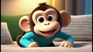 Five Cheeky Monkeys at Bedtime | Funny Monkey Rhyme for Kids | Nighttime Song for Toddlers