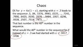 Chaos and Differential Equations