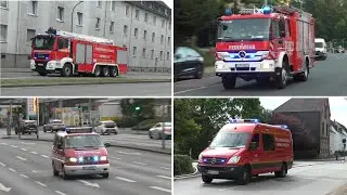 [LAGERHALLE & SCHROTTPLATZ IN FLAMMEN🔥!]  》Einsatzfahrten Berufs & Freiwilliger Feuerwehr in Essen🚒