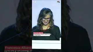 Франческа Альбанезе прибыла на 23-ю ежегодную лекцию Нельсона Манделы в Южную Африку