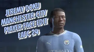 Jeremy Doku Manchester City Player face creation EAFC 24