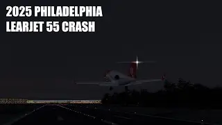 2025 Philadelphia Learjet 55 Crash 3D Animation + ATC Recording