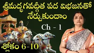 Learn bhagavadgeetha 6 to 10 sloka Hema Nanduri | Rojukoslokam