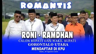 RONI IMRAN-RAMDHAN MAPALIEY (ROMANTIS) CALON BUPATI & WAKIL BUPATI GORONTALO UTARA MENDAFTAR KE KPU