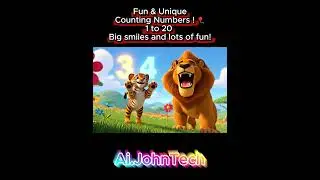 Fun and Unique Counting Numbers 🎈1 to 20 with Smiles and Lots of Fun #kids #uzbek #funny #pixarstyle