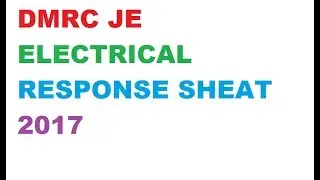 DMRC/NMRC JE ELECTRICAL EXAM QUESTION PAPER WITH ANSWER