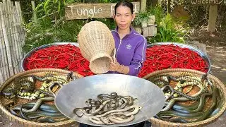 Snake Stir-Fried Recipe | Snake Cooking | Yummy Food